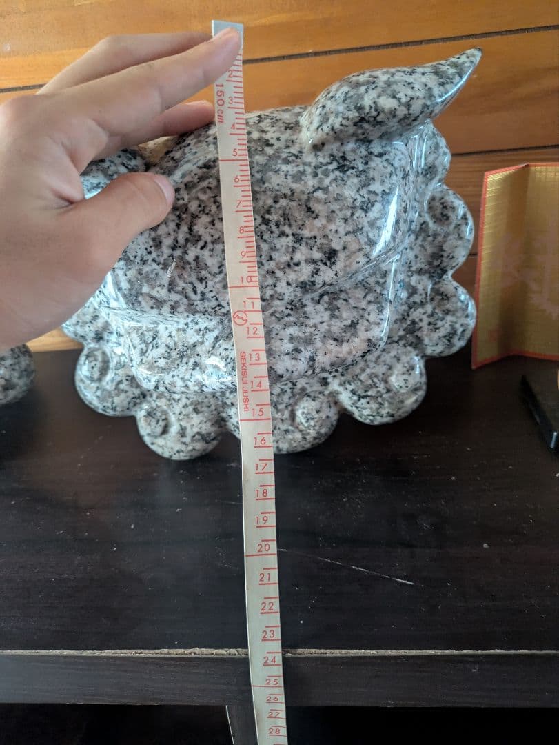 希少！ 沖縄 墓守りのシーサー 石像 重厚 狛犬 魔除け