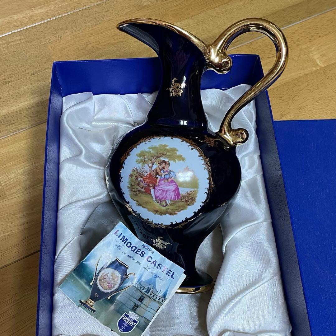 未使用　アンティーク　LIMOGES CASTEL 水差し　花瓶