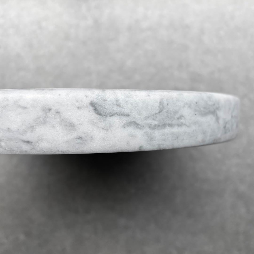 &Classy 天然大理石ラウンドトレイ 大理石 ホワイト トレイ インテリア