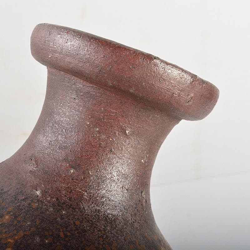 たか　備前焼　古備前　壷　花入　陶印あり　書付　C R5664C