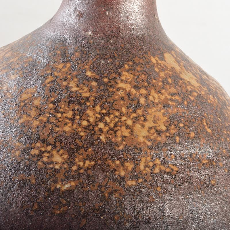 たか　備前焼　古備前　壷　花入　陶印あり　書付　C R5664C