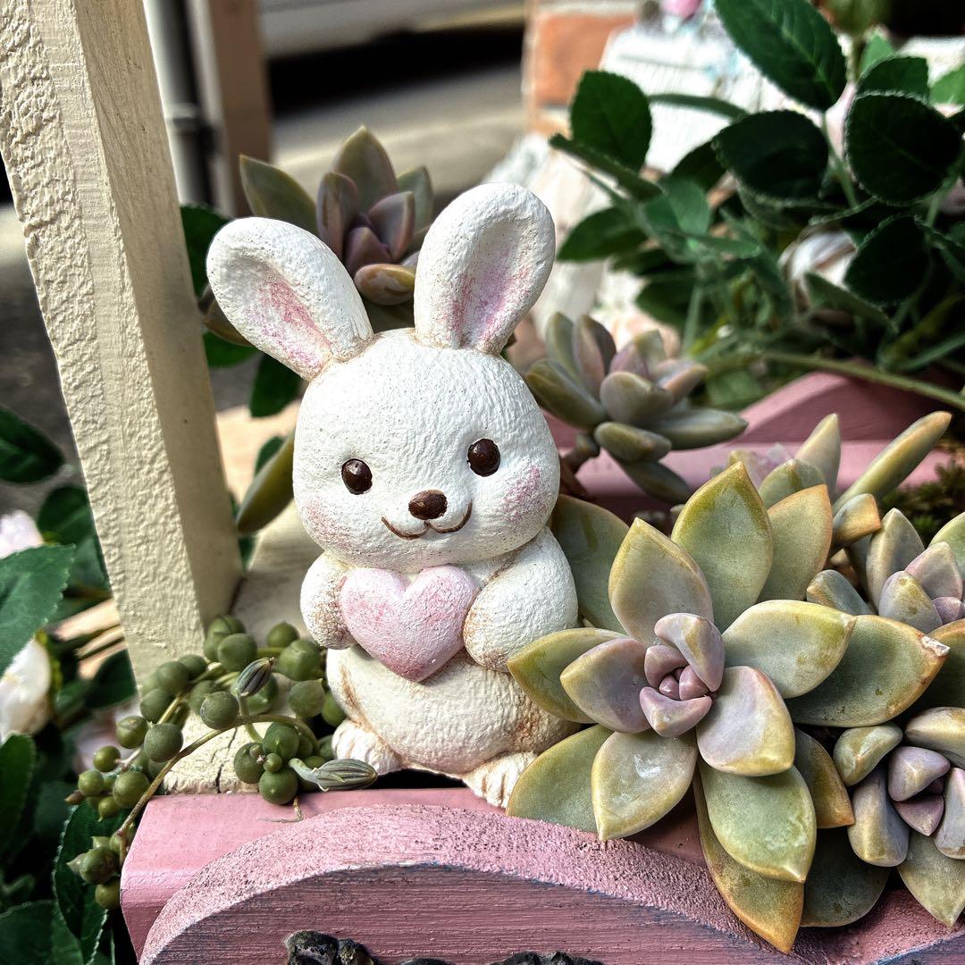 ★ tokoちゃん★ハートのステップストーン★ピンクのハートオブジェ★