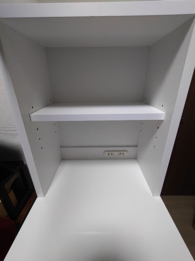 コンセント付きホワイトチェスト 幅37.5cm