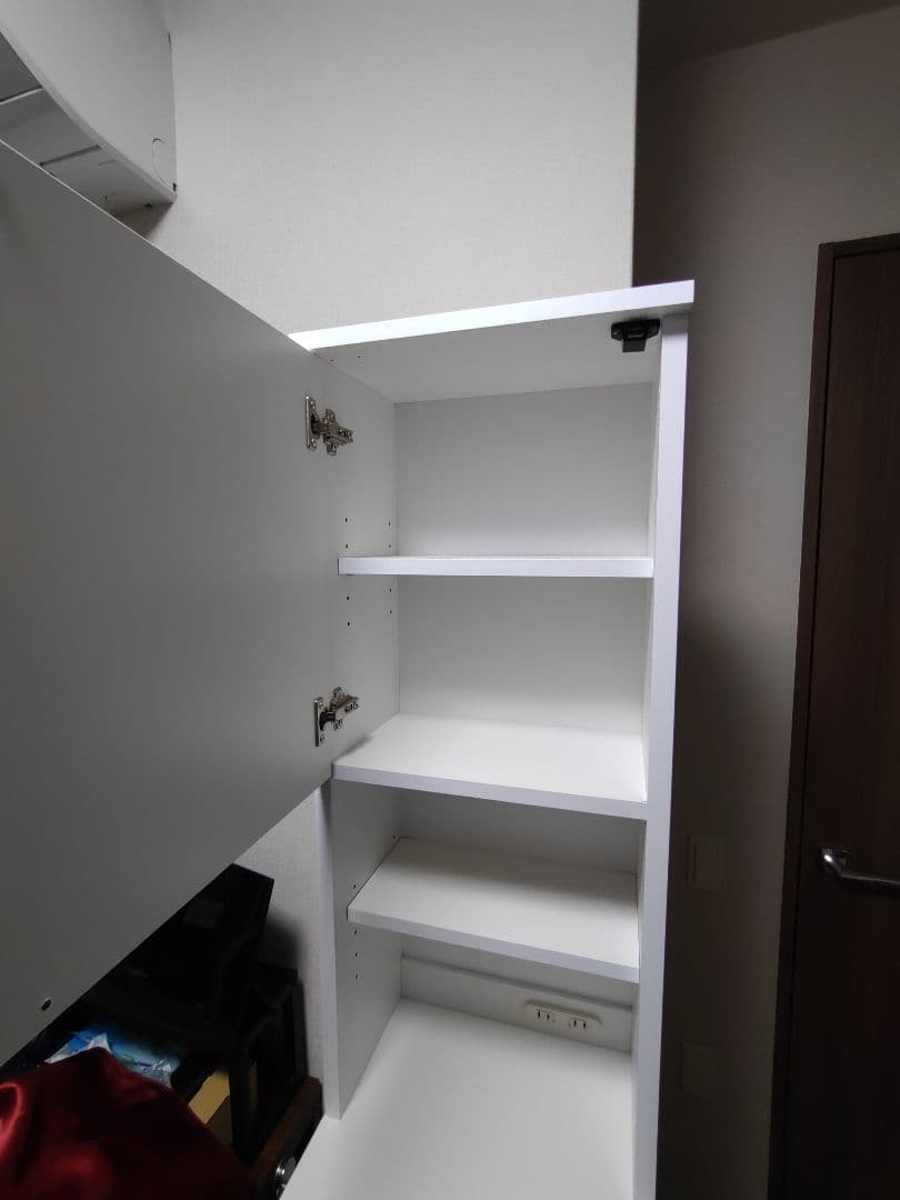 コンセント付きホワイトチェスト 幅37.5cm