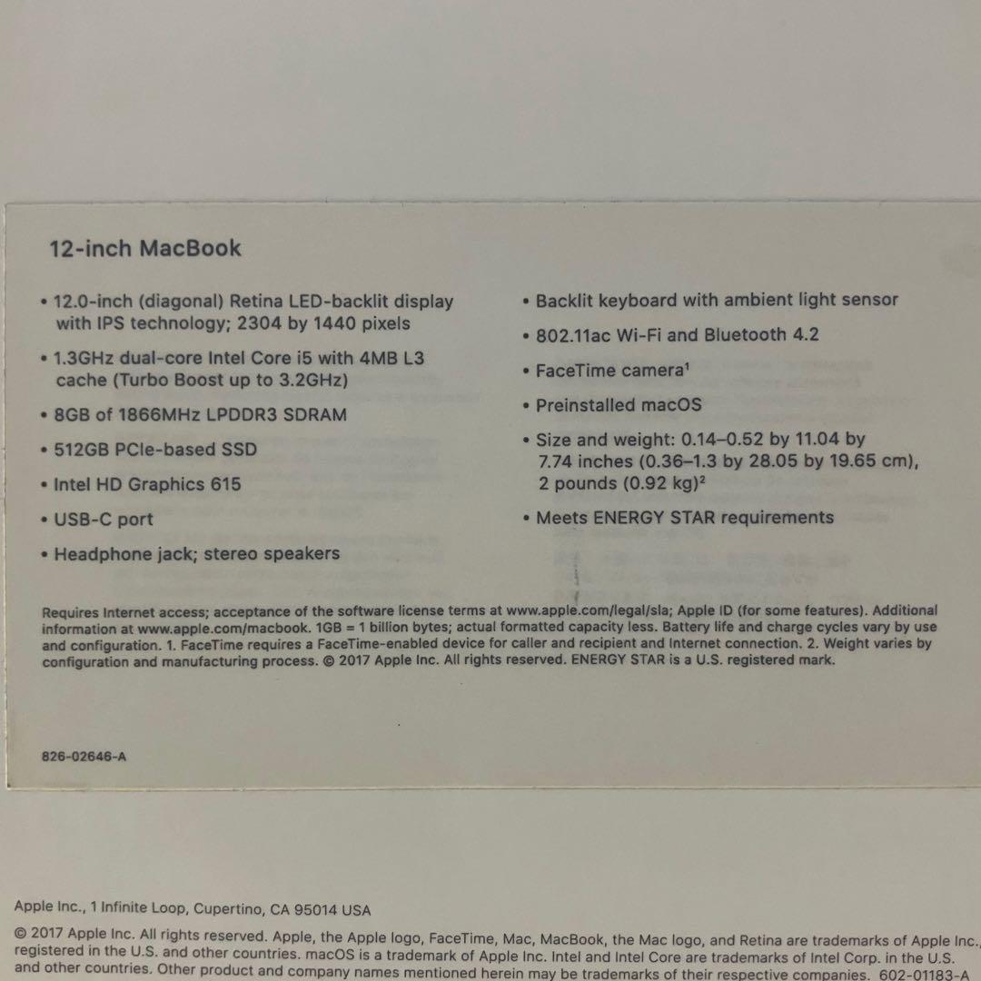 ぼ*ん様 MacBook 12-inch 外観新品同様 SSD破損
