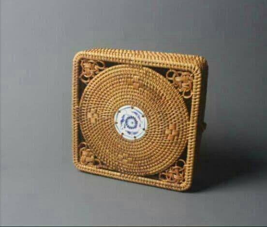 T茶籠 茶道具収納  古風 藤編細工籠7