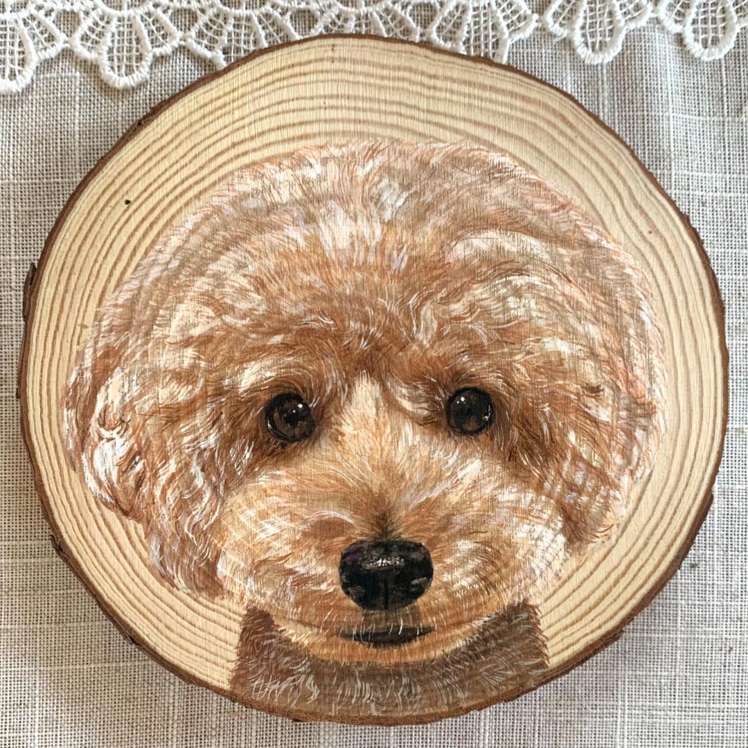 【オーダーメイド】愛犬・愛猫の似顔絵を木に描きます