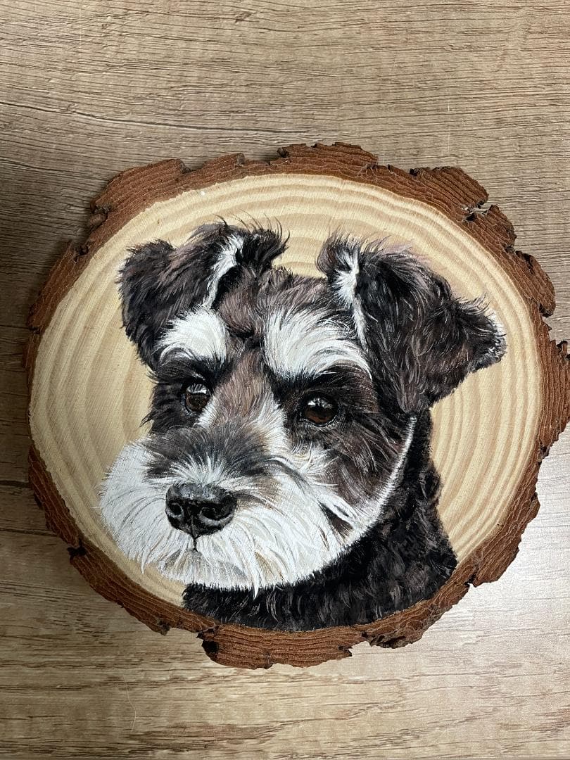 【オーダーメイド】愛犬・愛猫の似顔絵を木に描きます