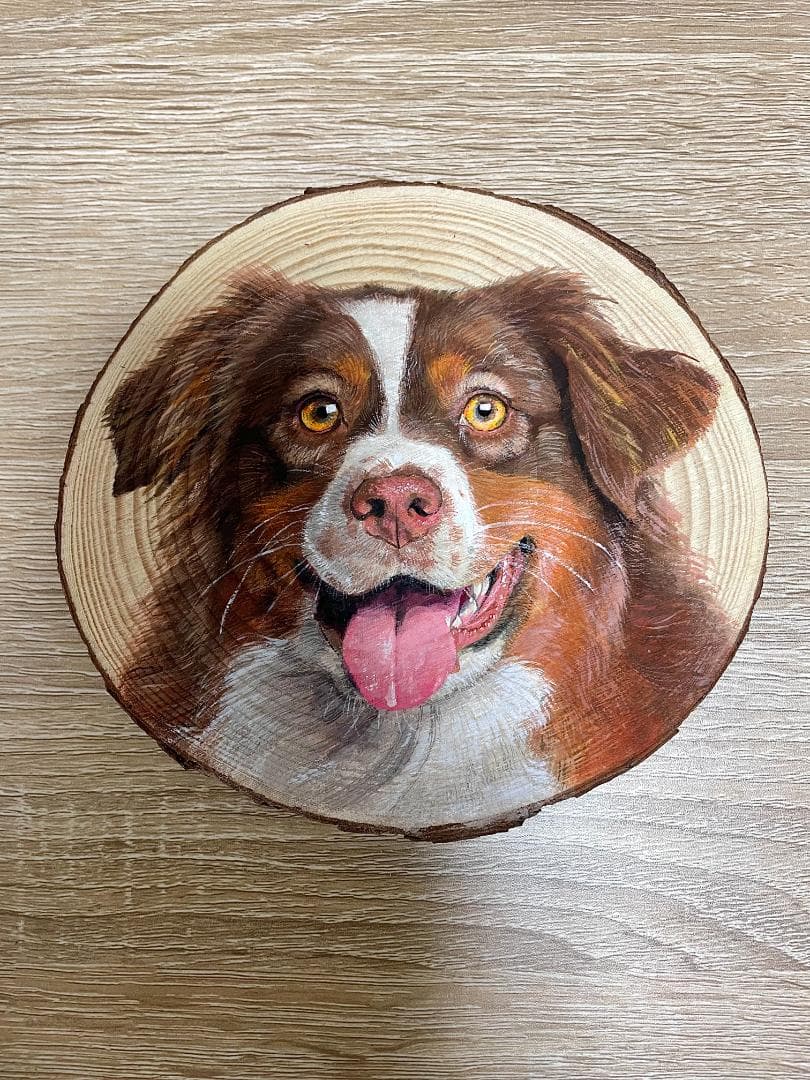 【オーダーメイド】愛犬・愛猫の似顔絵を木に描きます