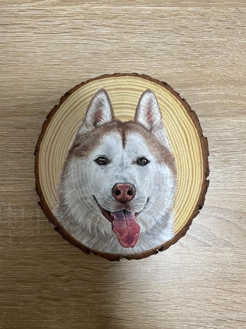 【オーダーメイド】愛犬・愛猫の似顔絵を木に描きます