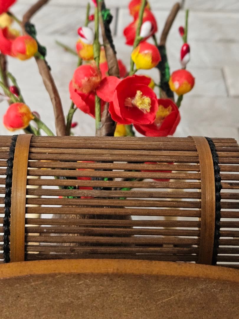 ◾紅白梅　飾り　サービス色紙付き