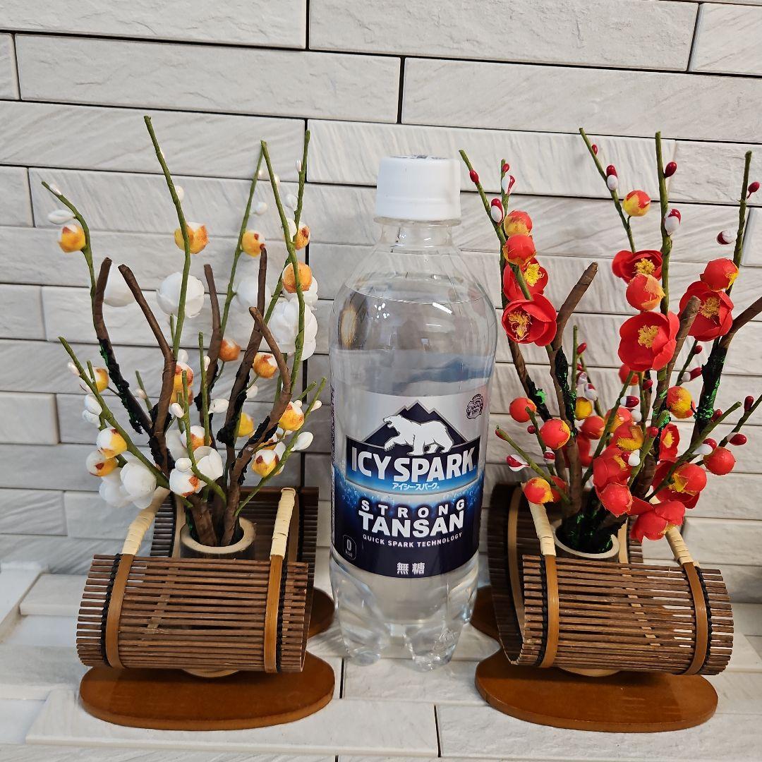 ◾紅白梅　飾り　サービス色紙付き