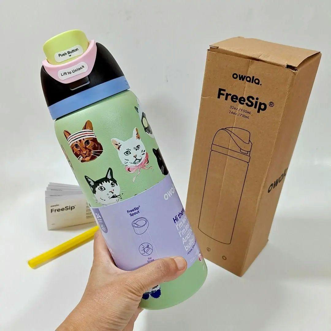 新品 Urban Outfitters限定 owala水筒 猫柄32ozネコ
