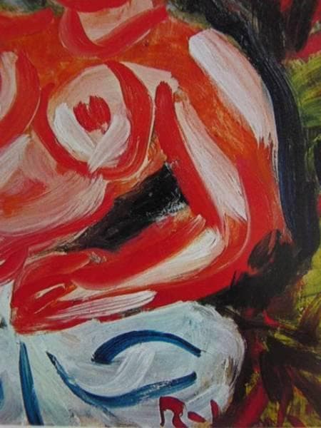 梅原　龍三郎、横臥裸婦、希少な高級画集より、新品額装付、状態良好