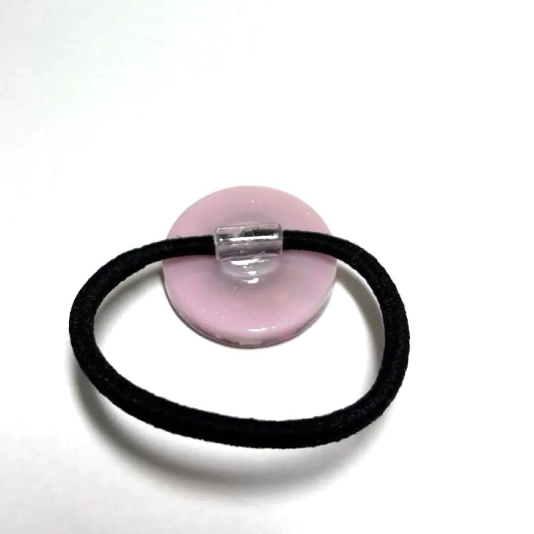 レジン　ヘアゴム　マトリカリア　ピンク系