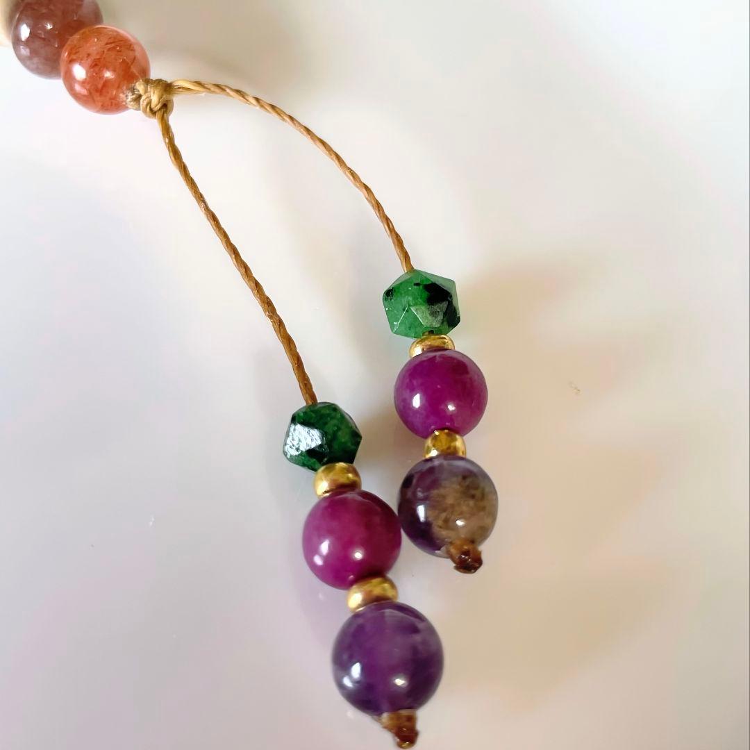 セール◆天珠 天然石 御守り ネックレス【 龍神天珠 】カコクセナイト 運気上昇