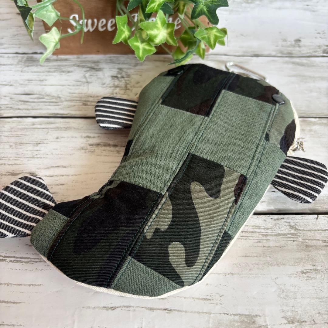 13.ナマズポーチ☆デニムリメイク☆ハンドメイド☆メガネケース・ペンケース