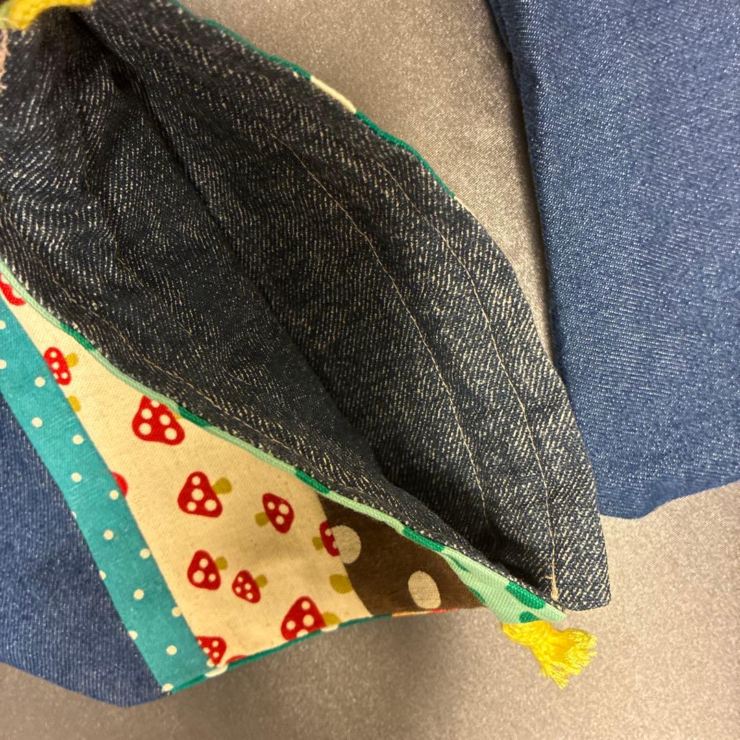 カラフルパッチワーク手提げバッグセット　レッスンバック