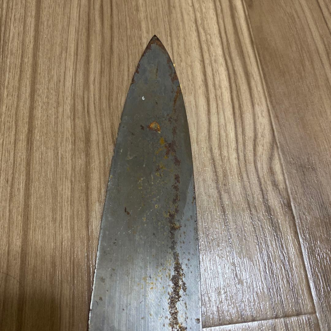 出刃包丁 木製ハンドル 錆びあり