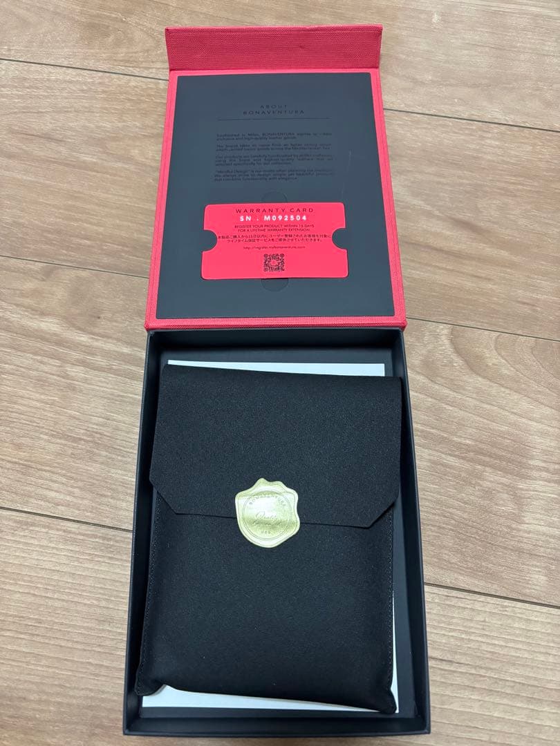 BONAVENTURA 手帳型iPhone15ケース グレー　箱付き