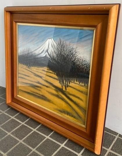 価格相談可能「富士山 油彩画 1985年 ヴィンテージ インテリア 風景画」