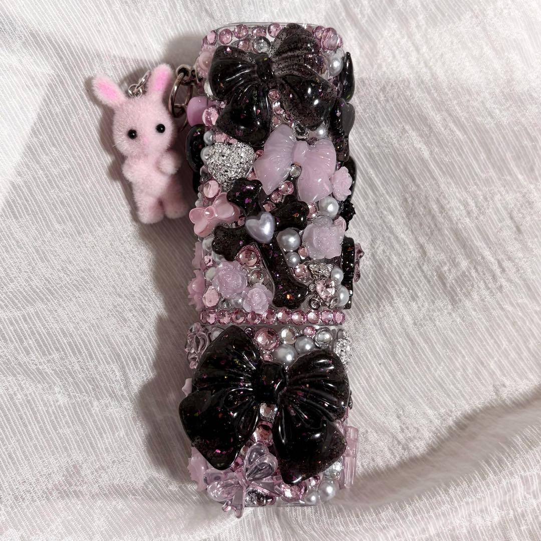 iQOS アイコス イルマワン ケース デコ ピンク＆ブラック