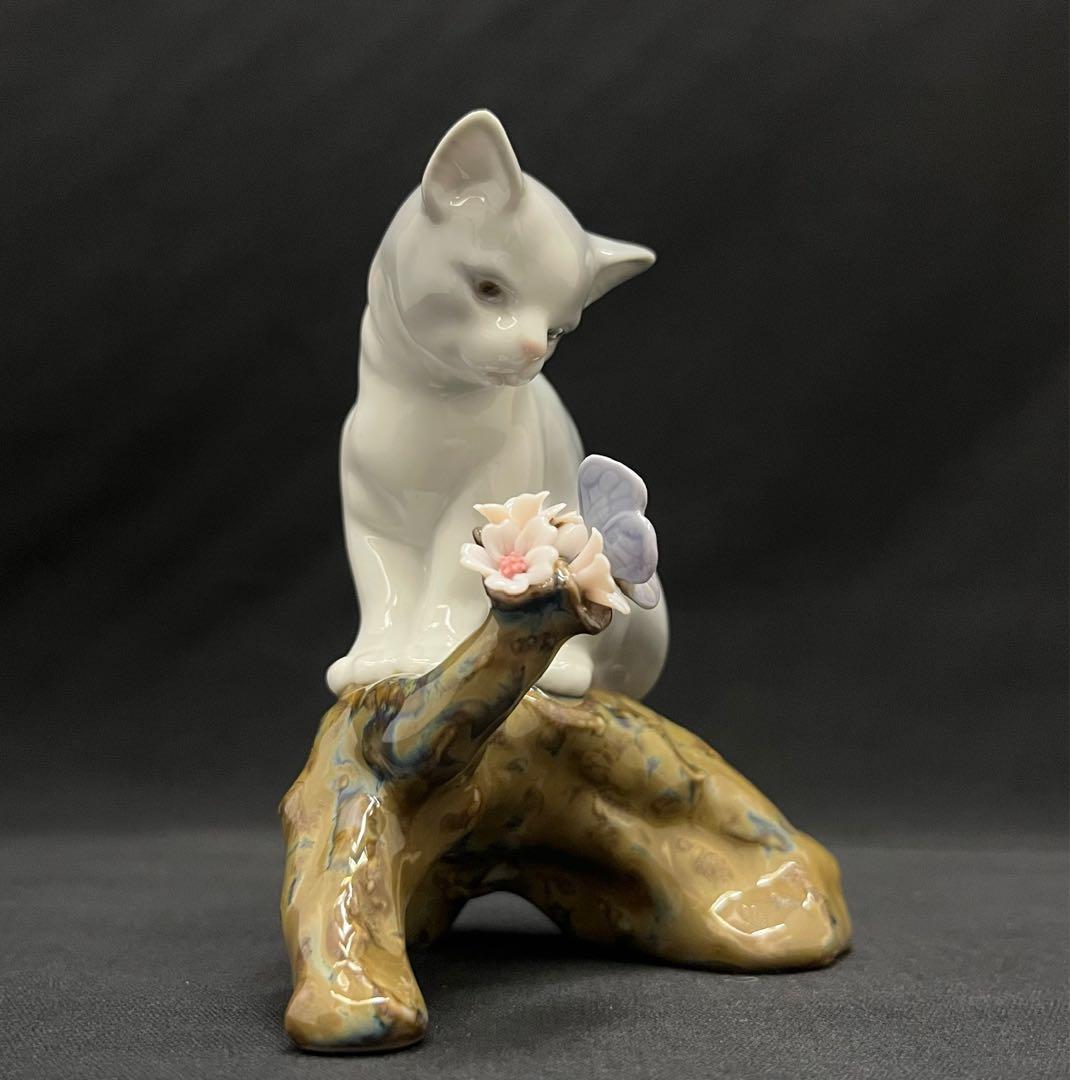 LLADRO リアドロ「桜の咲く頃 - 仔猫」2008年作 置物 フィギュリン