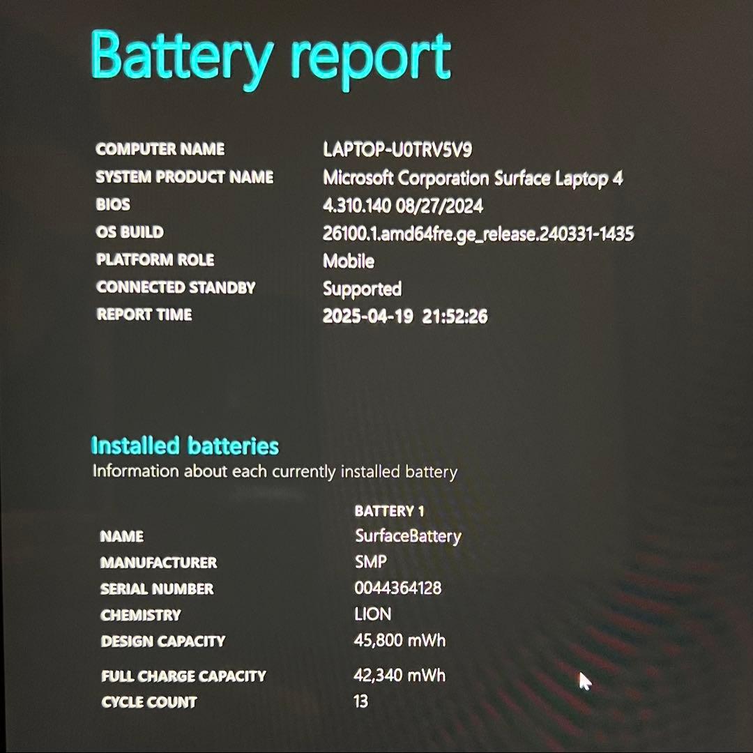 T*A様 Microsoft Surface Laptop 4 (Platinu
