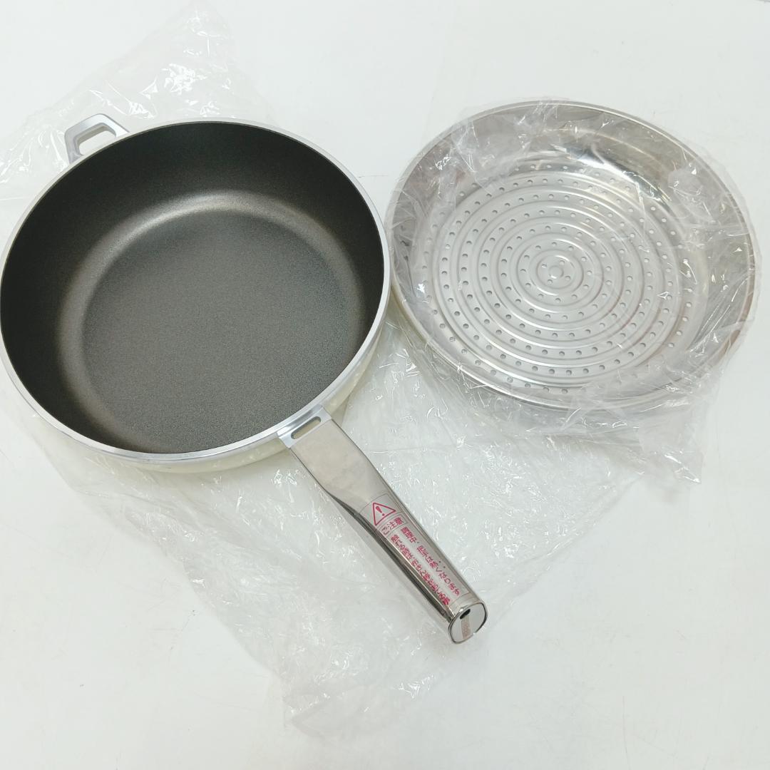 11m4593e2n 未使用 アサヒ軽金属 オールパン 26㎝ 適温計付き