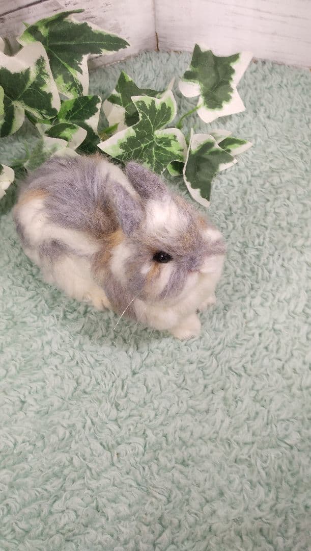 羊毛フェルト うさぎ ネザーランド・ドワーフ ハンドメイド ぽぽ
