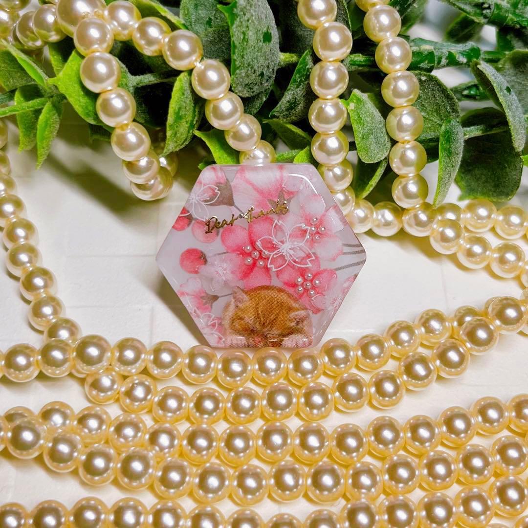 akkokun様お取置きです。レジンヘアゴム おねむな猫ちゃんNo.923