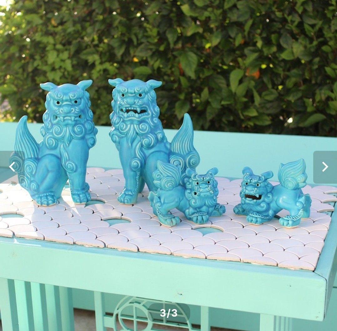 MKCAFE　琉球ブルーシーサー　琉球ブルーシーサー中　（ペア)　シーサー