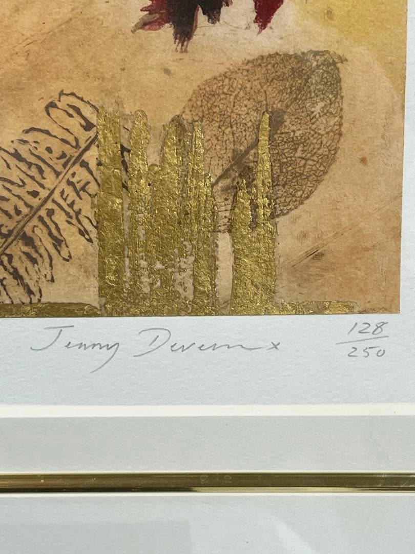 額入り水彩画壁掛け Autumn Flowers ジェニーデヴェラー 1274