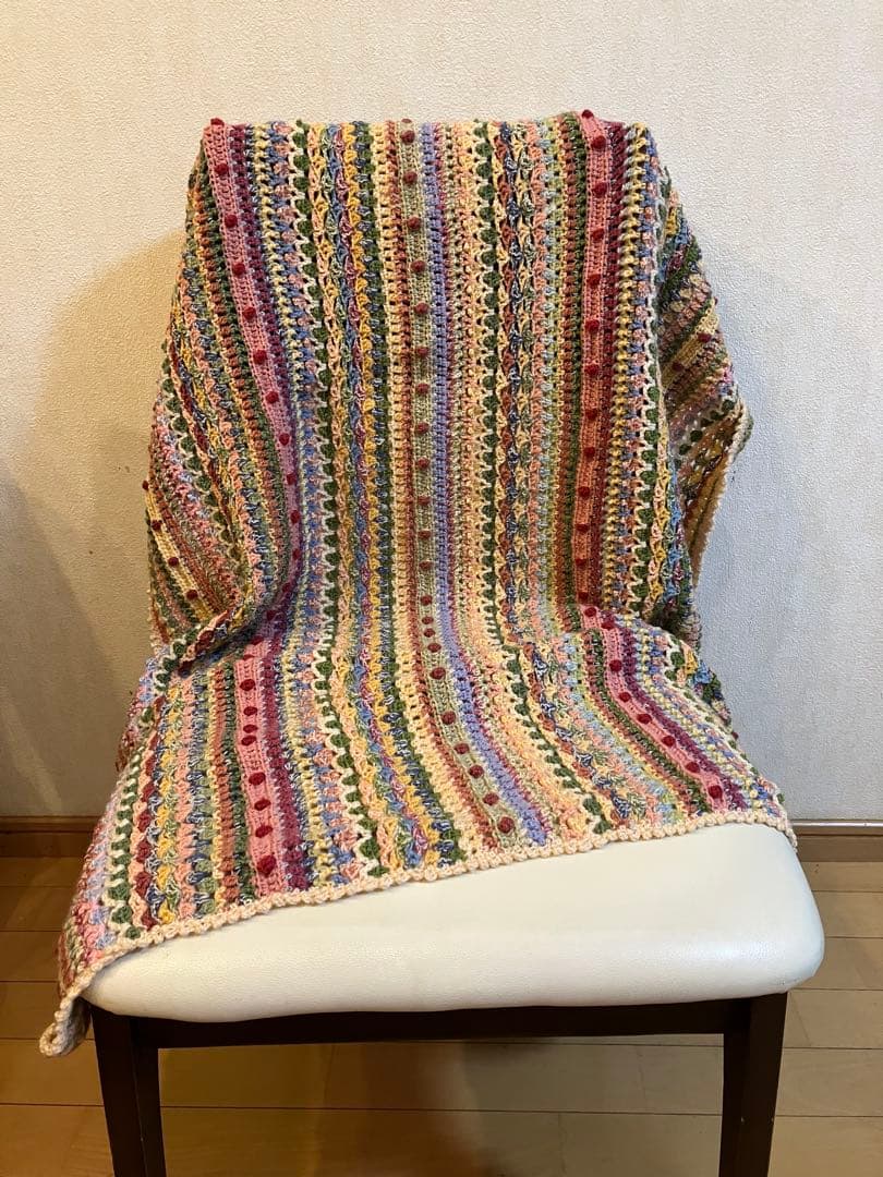 『ブランケット』フェリシモ 毛糸〜手編み〜マルチカバー