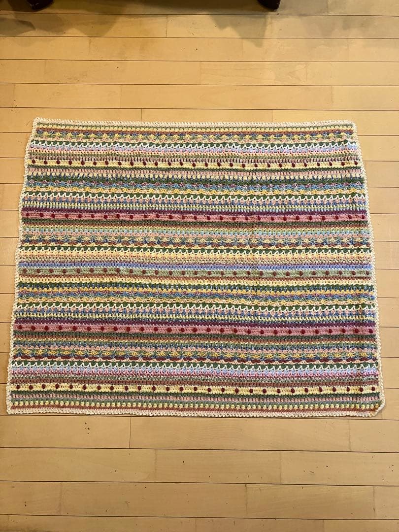 『ブランケット』フェリシモ 毛糸〜手編み〜マルチカバー