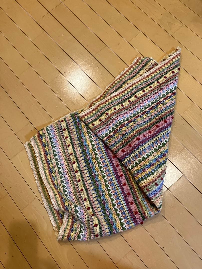 『ブランケット』フェリシモ 毛糸〜手編み〜マルチカバー