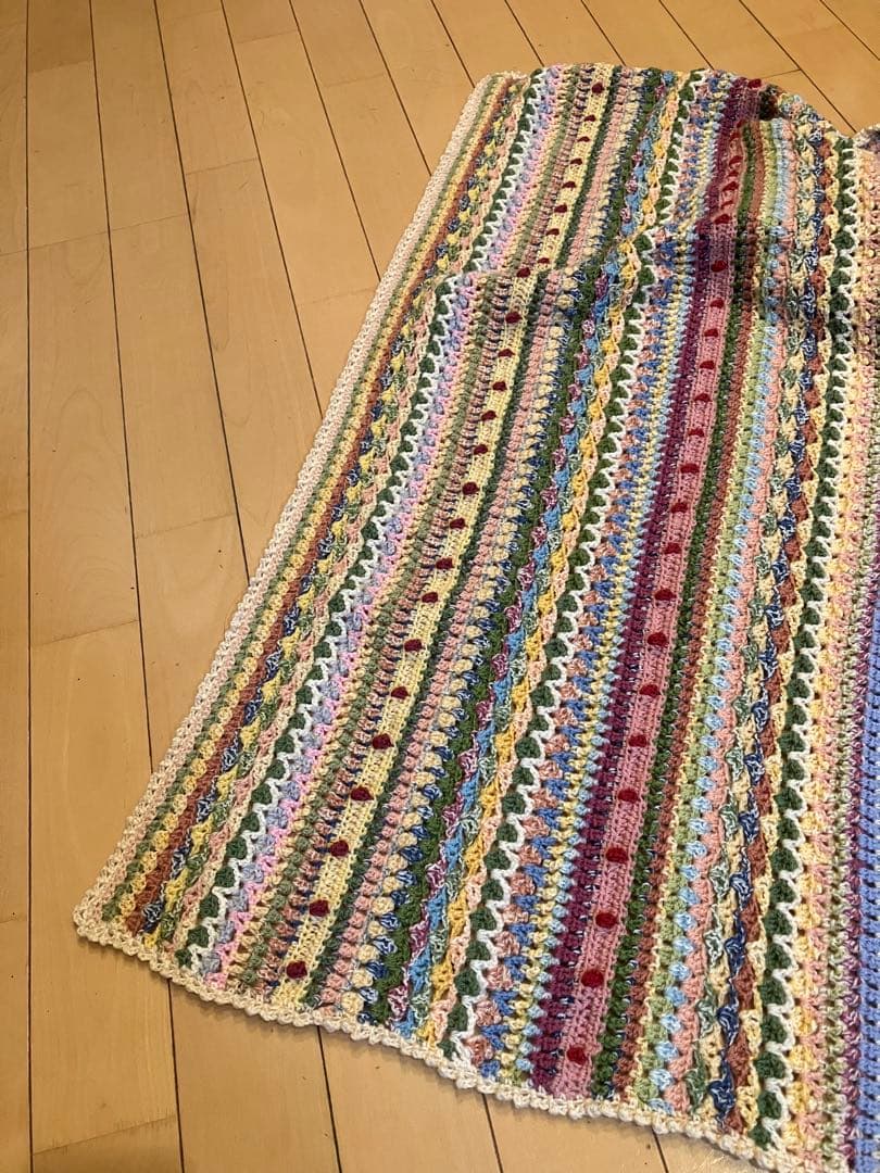 『ブランケット』フェリシモ 毛糸〜手編み〜マルチカバー