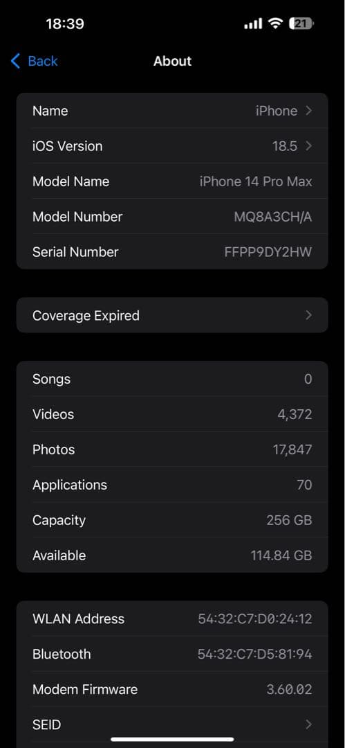 Apple iPhone 14 Pro ディープパープル