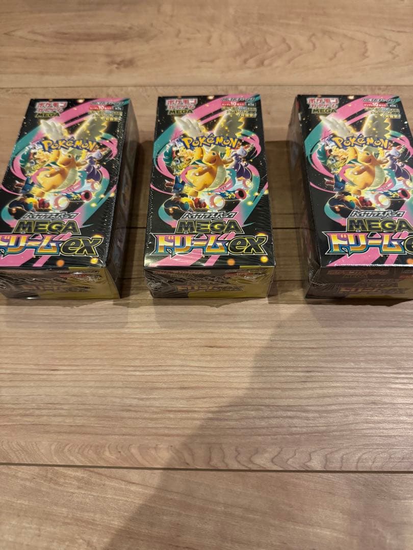 ポケモンカードゲーム MEGAドリームex シュリンク付き　3箱