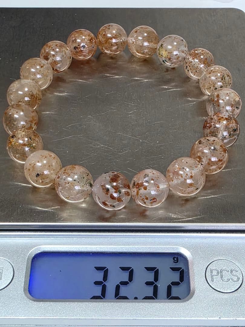 希少　10ミリ　ガーネット&トルマリンインクォーツブレスレット