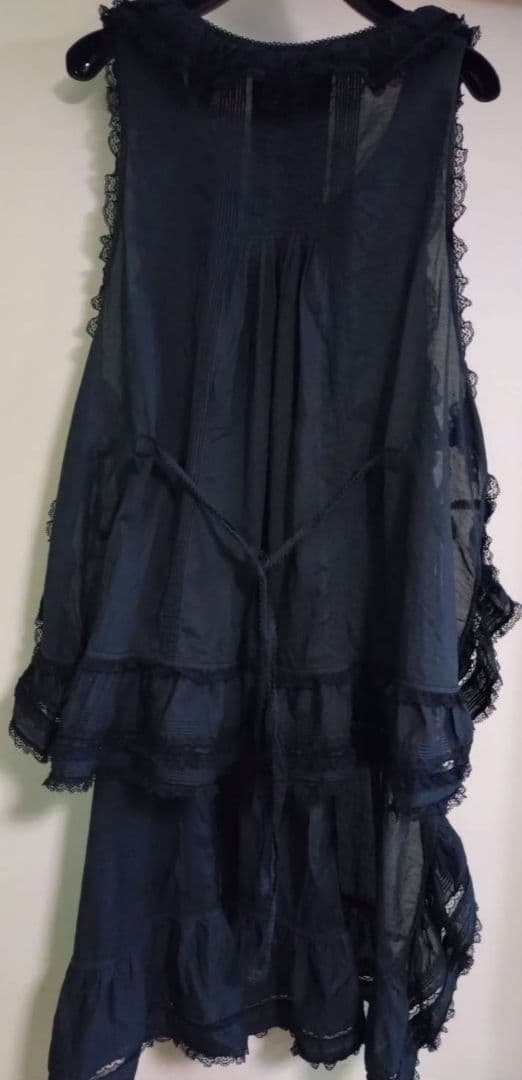 ピンクハウス　エプロン　黒