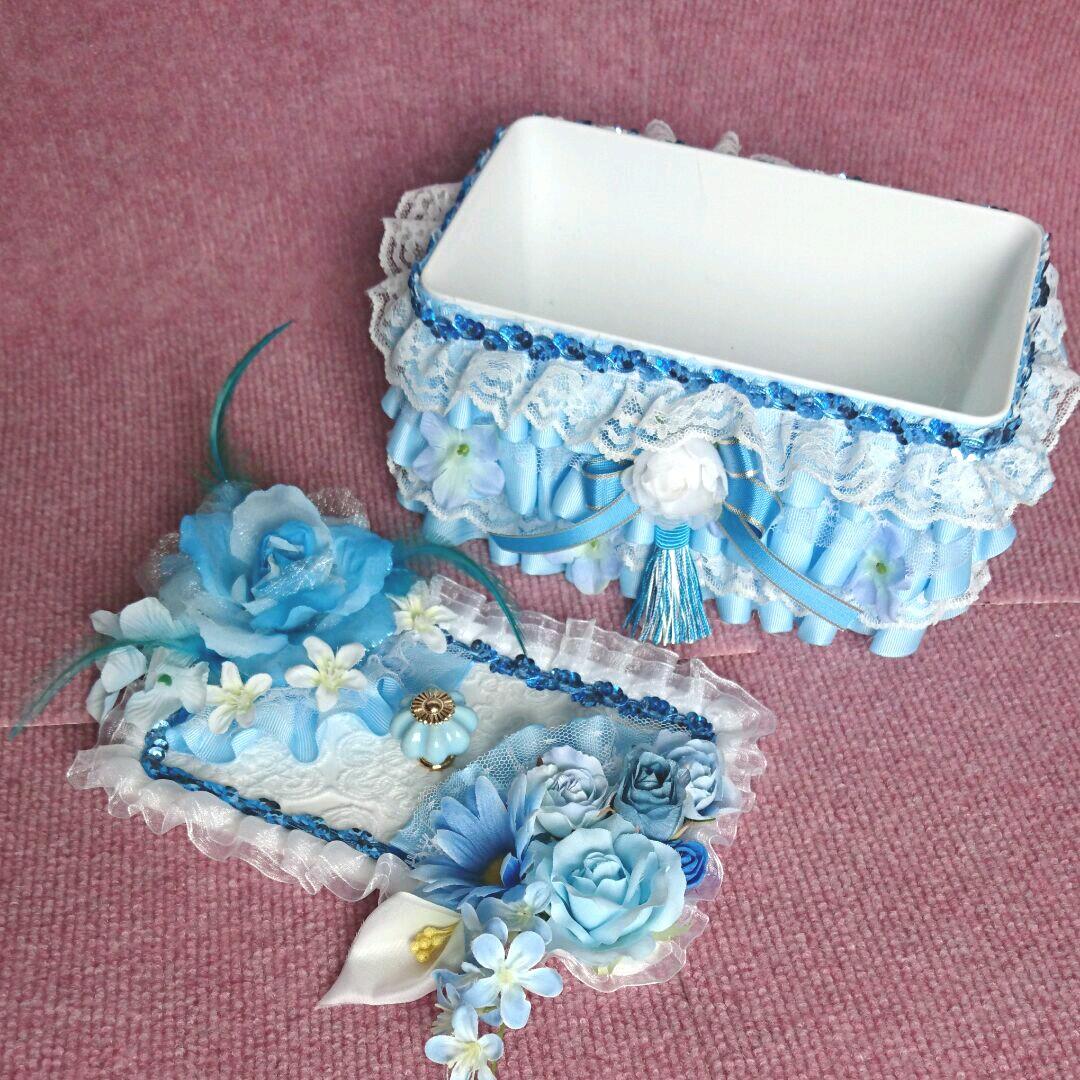 あかねこのは マスク収納ケース31,32 ブルー系セット