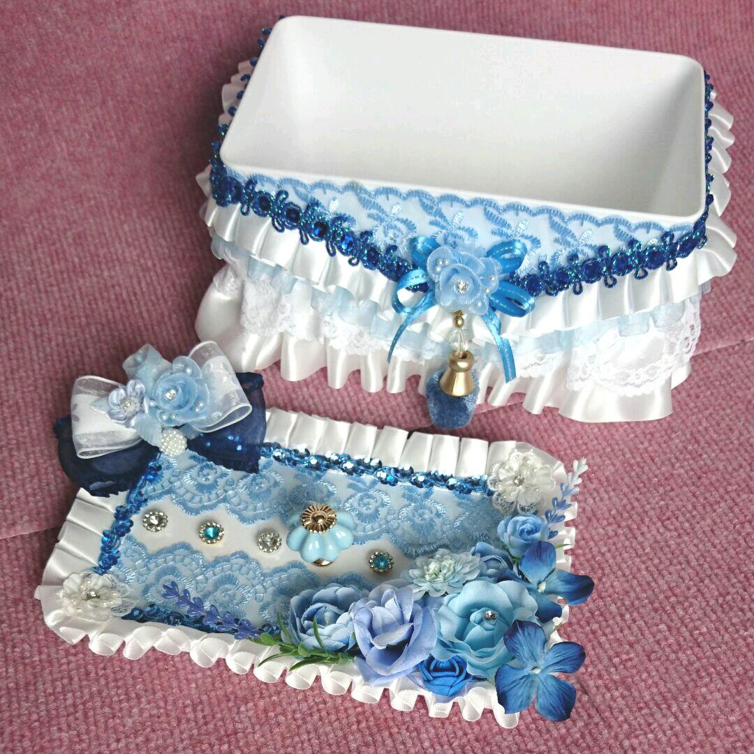 あかねこのは マスク収納ケース31,32 ブルー系セット