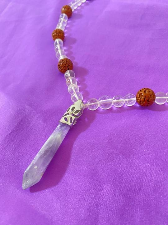 ネパール　ルドラクシャ　クリスタル　パワーストーン　ネックレス　ブレスレット