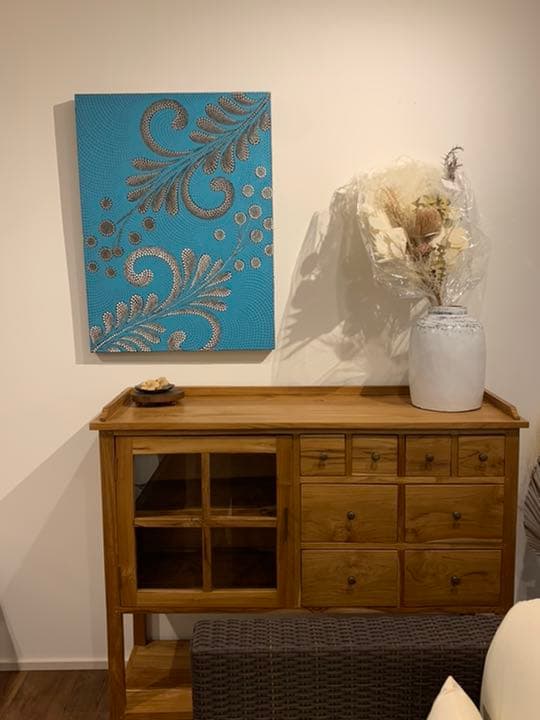 【訳あり】バリ島ドットアート 80×60cm通常22,000円がなんと！