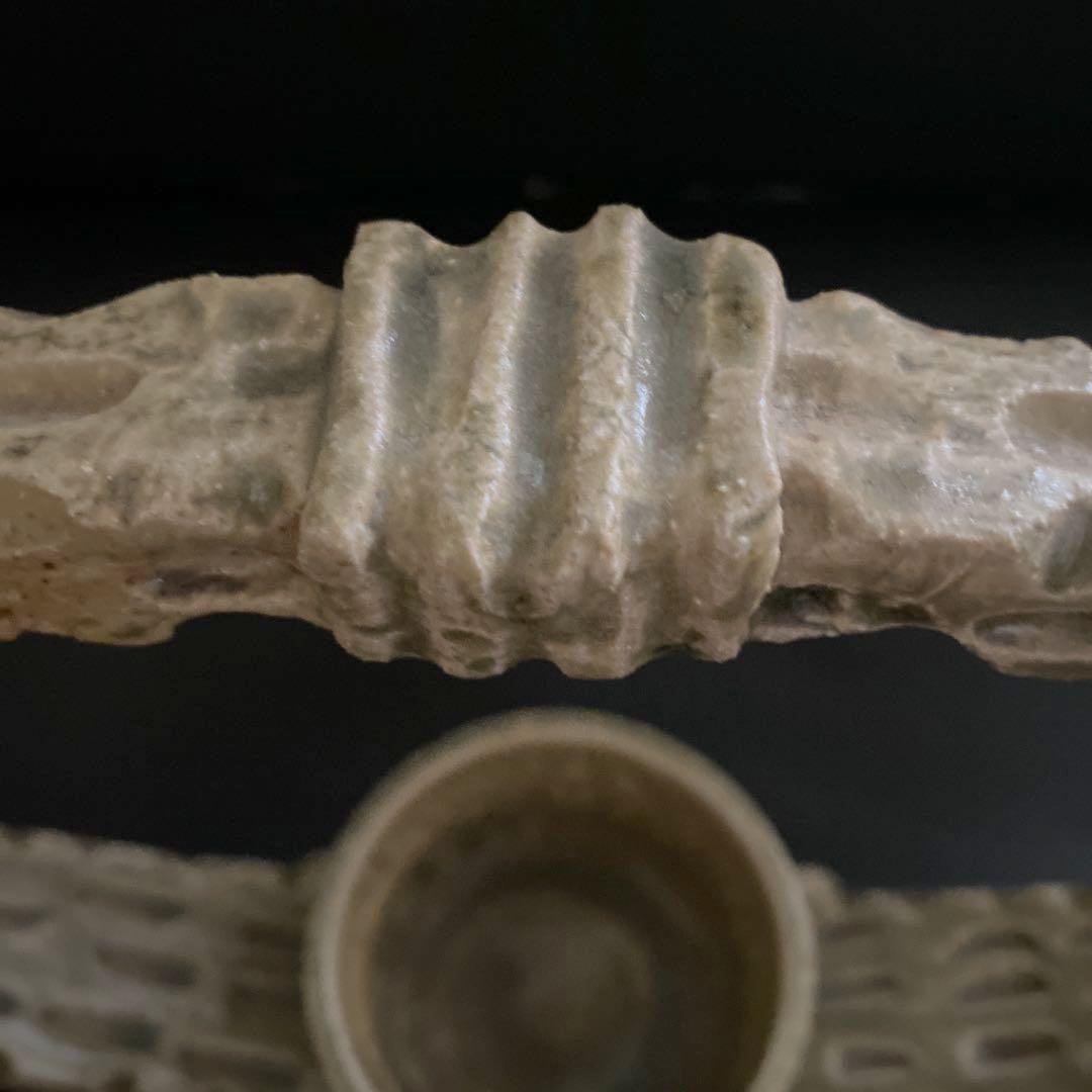 未使用　自宅保管品　大型花器『花窓』瀬戸　元青磁の名家