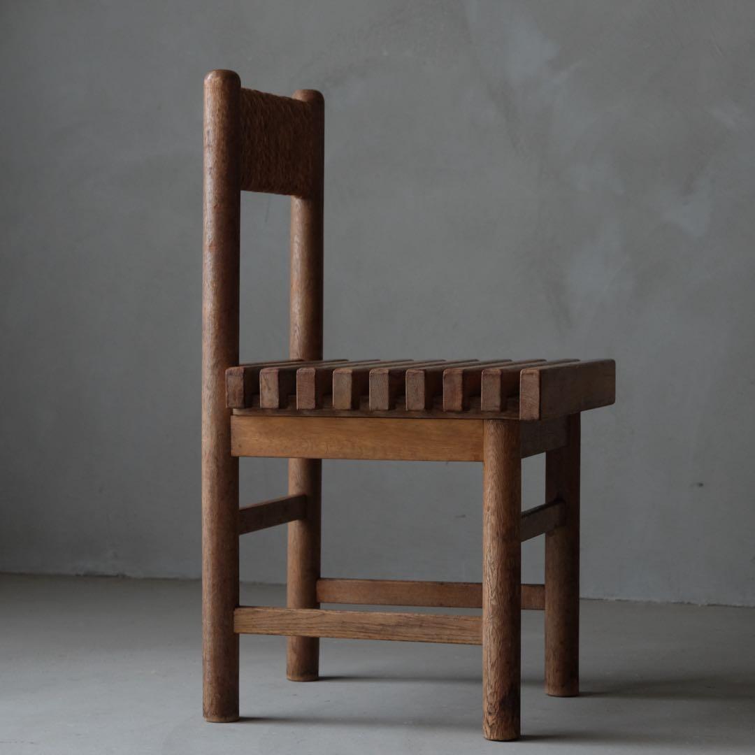 楢材 ダイニングチェア A　ローチェア キッズチェア 椅子 ヴィンテージ レトロ
