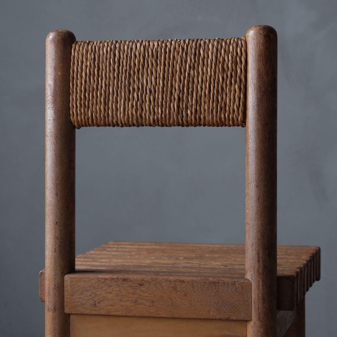 楢材 ダイニングチェア A　ローチェア キッズチェア 椅子 ヴィンテージ レトロ