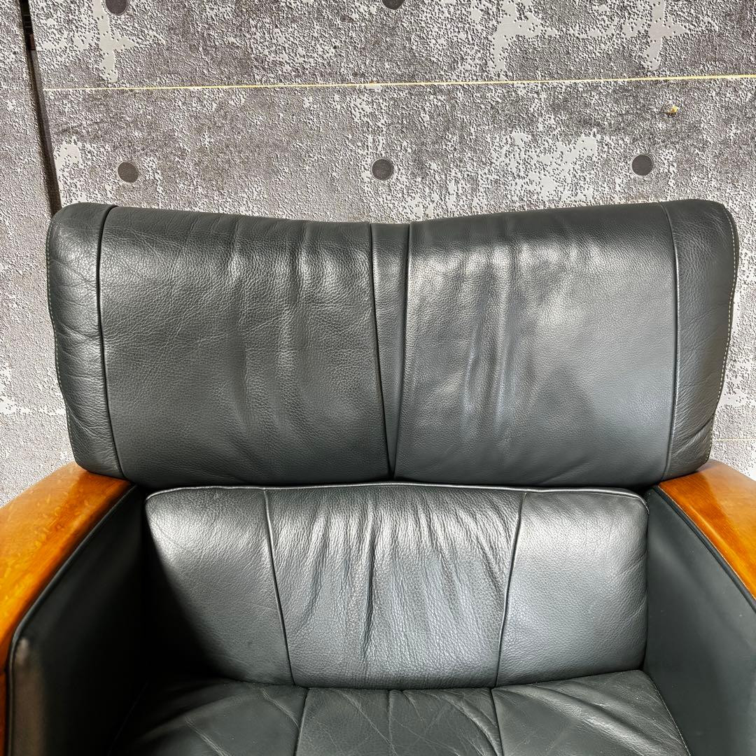 ꧁カリモク家具 karimoku꧂1人掛けアームソファ レザー 革 チェア