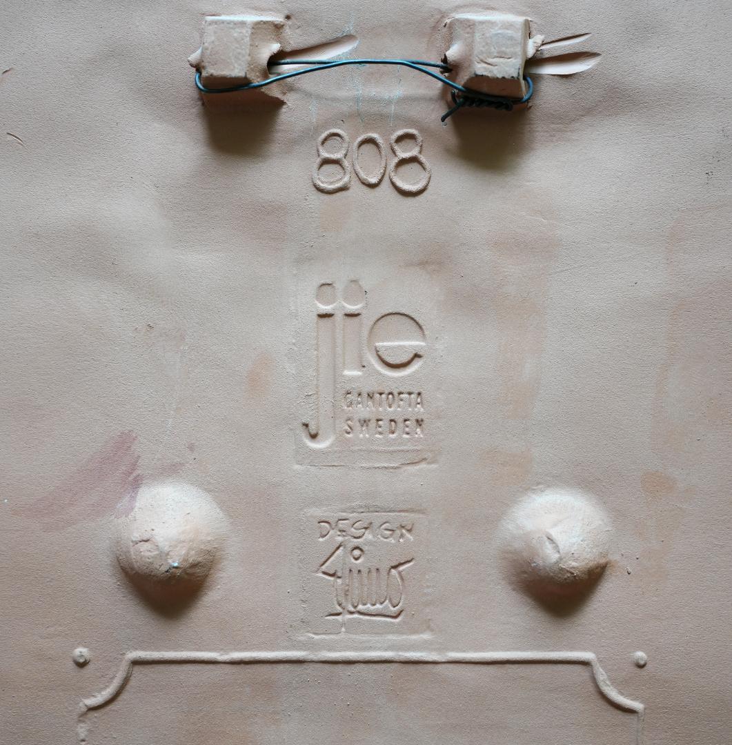 スウェーデン　Jie Gantofta　ジエ　陶板　森と田園風景